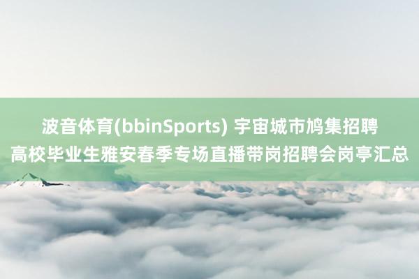 波音体育(bbinSports) 宇宙城市鸠集招聘高校毕业生雅安春季专场直播带岗招聘会岗亭汇总