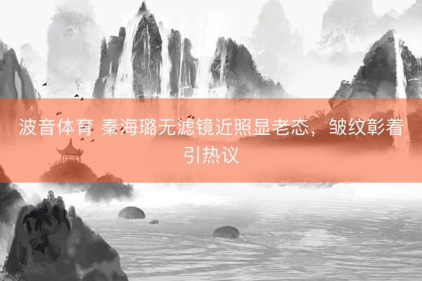 波音体育 秦海璐无滤镜近照显老态，皱纹彰着引热议