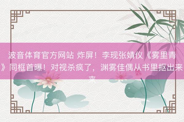 波音体育官方网站 炸屏！李现张婧仪《雾里青》同框首曝！对视杀疯了，渊雾佳偶从书里抠出来